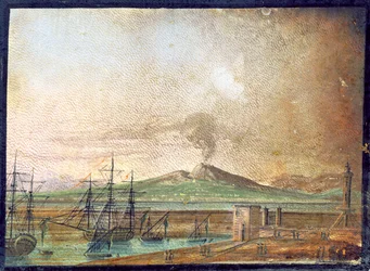 Wezuwiusz palący, z albumu Michaela Faradaya